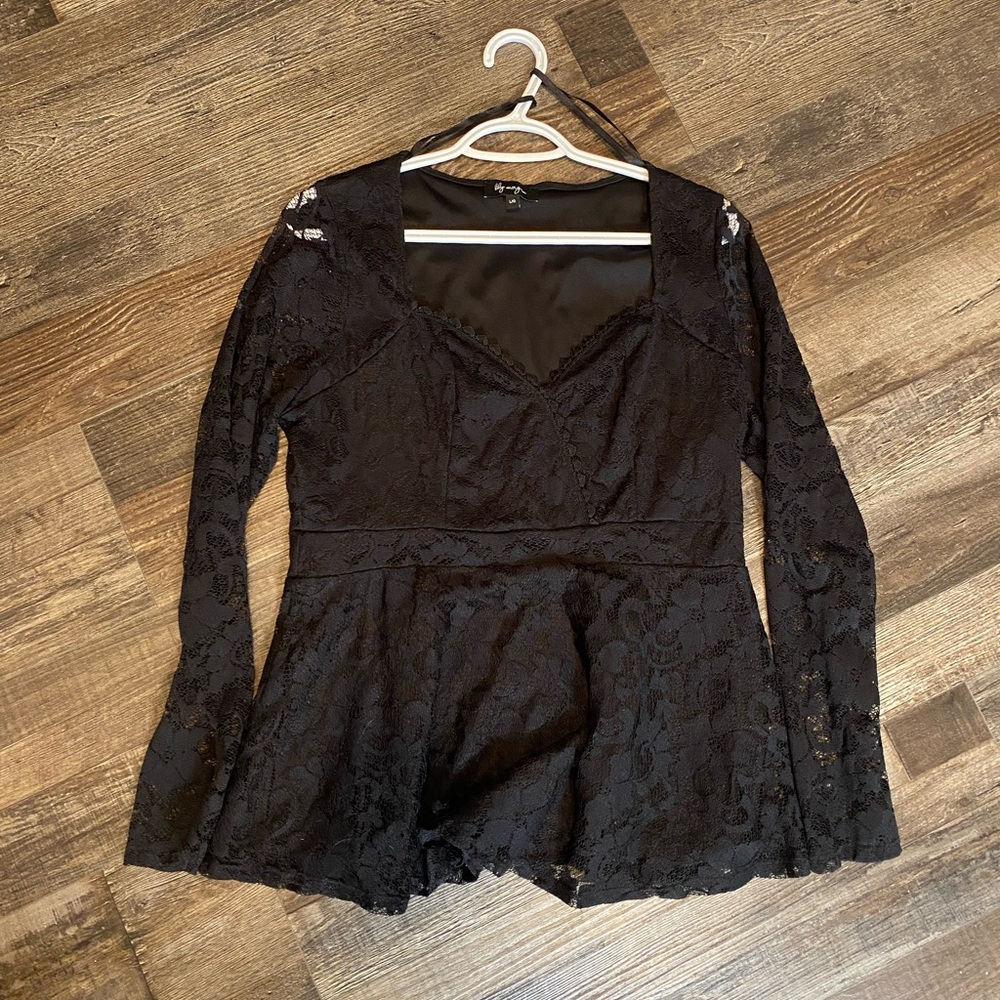 Black lace top